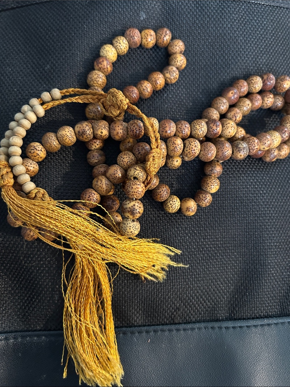 Bodhi Bead Mala Necklace with Tassel